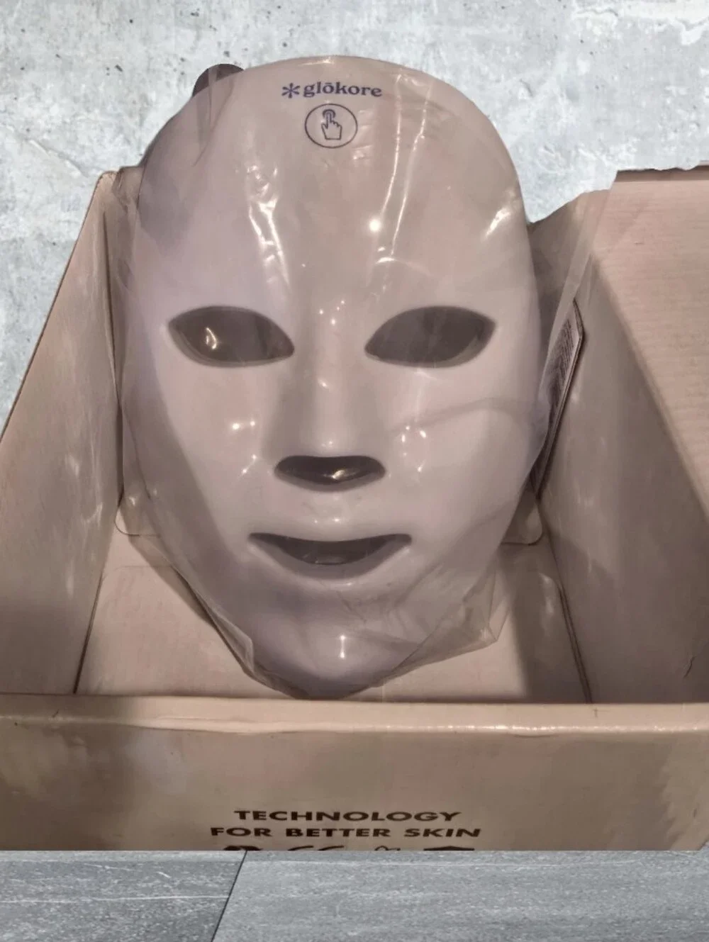 Glokore White LED Light Therapy Face Mask for Women (Open Box)